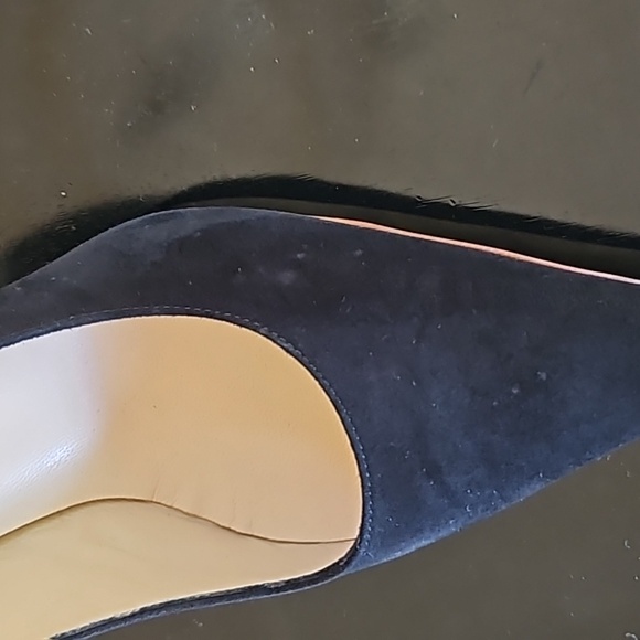 Diane B. Milano Size 39 Black Suede w/ Mozaic Heels - Picture 9 of 9